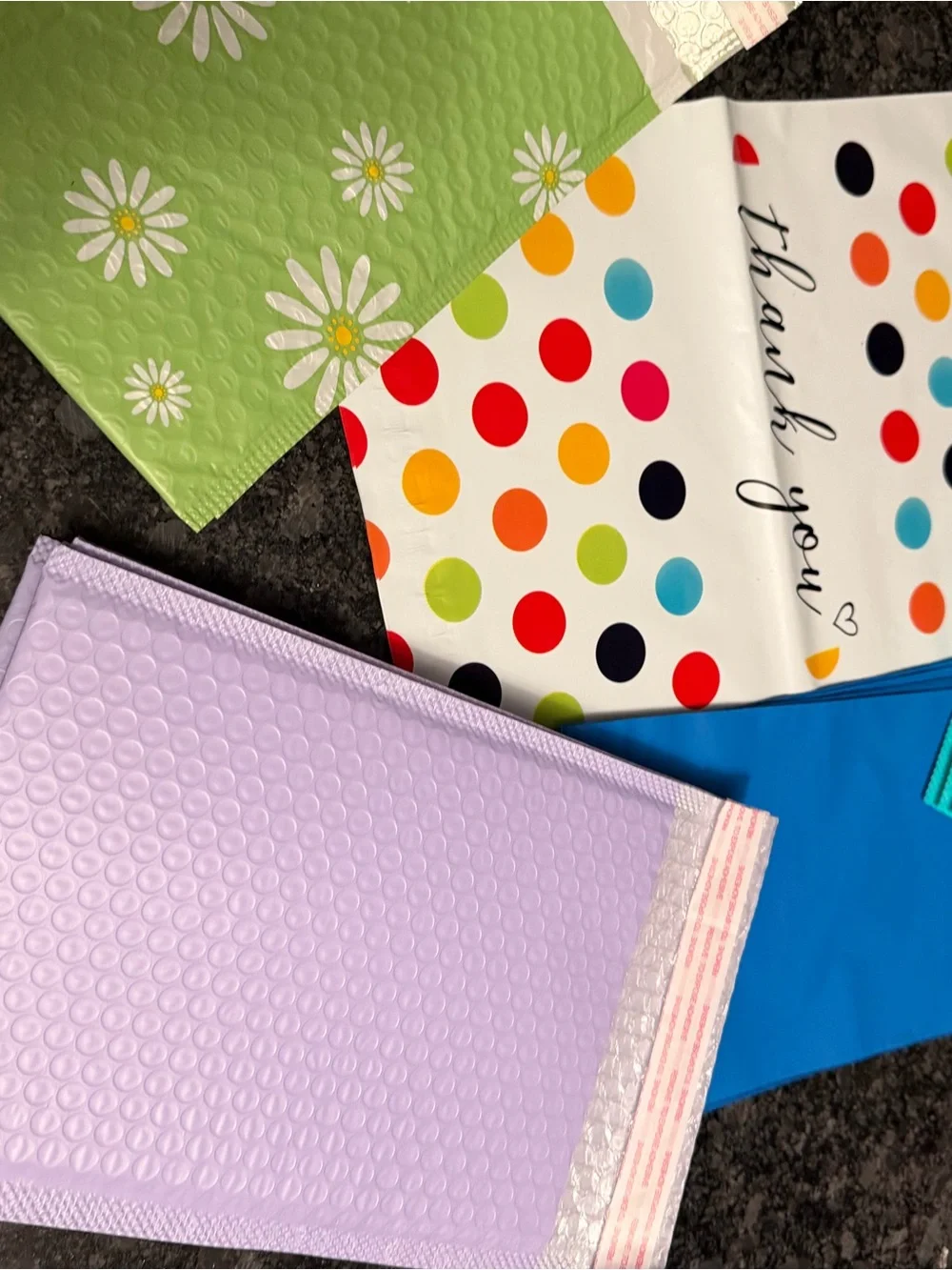Bundle of 45 Poly Mailer & Bubble Pouch Shipping Supplies Assorted Size & Design